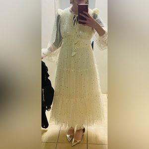 Elegant modest tulle dress